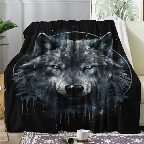 ZDABAOEC Kuscheldecke Flauschig Wolf Decke, Fleecedecke 150x200, Sofadecke & Couchdecke, Weiche Kuschelige Wohndecke Blanket, XL Decken für Sofa Couch von ZDABAOEC