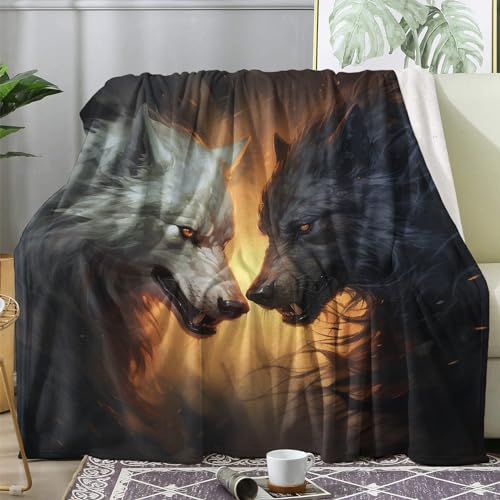 ZDABAOEC Kuscheldecke Flauschig Wolf Decke, Fleecedecke 230x270, Sofadecke & Couchdecke, Weiche Kuschelige Wohndecke Blanket, Riesig Groß Decken für Sofa Couch von ZDABAOEC