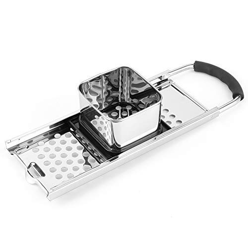 ZDAGELD Gemüse Reibe, Multifunktions-Edelstahl-Chopper-Cutter-Shredder mit Kartoffel Kratzer für Küchen Utensilien, Schönes und Praktisches Zubehör für Haus Manns Kost von ZDAGELD