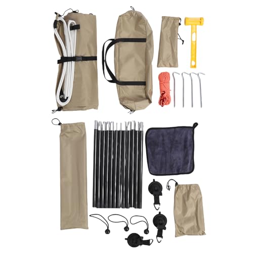 ZDAGELD Tragbares Auto -Markisen -SUV -Markise Camping Markisen wasserdichte Silberbeschichtete 210D -Polyester mit 120 Zoll X 68 Zoll Schatten für SUV -Truck Van Camping Fishing Road (Khaki) von ZDAGELD