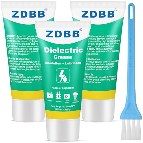 ZDBB Dielectric Grease ist ein isolierendes und korrosionsbeständiges Fett für Leiterplatten, Kabelverbindungen, Batterieklemmen, Hochspannungsschalter und Hochspannungsisolatoren, 1 oz – 3er-Pack von ZDBB