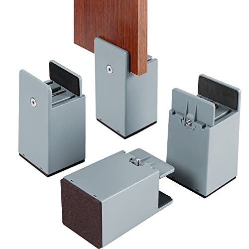 ZDDLOINP Verstellbarer Schraubklemme, Möbelerhöhung 10 cm passend für Fußstärke des Bettes, Robuste Betterhöher für Sofa Schreibtisch Schrank von ZDDLOINP