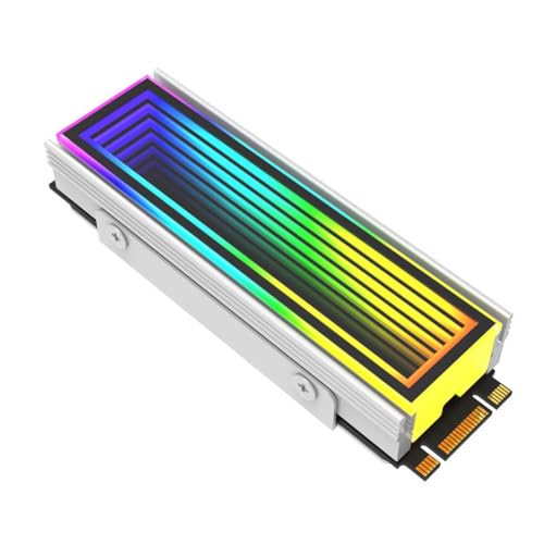ZDDP M.2 ARGB Computer Kühler 2280 SSD M2 Kühler PC RGB M.2 Nvme Kühler Kühlkörper Endless Abyss Effect, Silber ZDDP M.2 ARGB Computer Kühler 2280 SSD M2 Kühler PC RGB M.2 Nvme Kühler Kühlkörper Endless Abyss Effect, Silber von ZDDP
