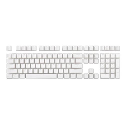 ZDdp 1 Satz Mechanische Tastatur Double Skin Milk Transparent Keycap PBT Customized Cream Jelly Game Keyboard Cap (Weiß) von ZDDP