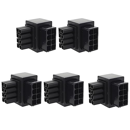 ZDdp 5 StüCk ATX 8-Pin-Buchse 90 Grad Abgewinkelt auf 8-Pin-Stecker Netzteil GPU-Servolenkungsanschluss für Desktop-Grafiken (A) von ZDDP