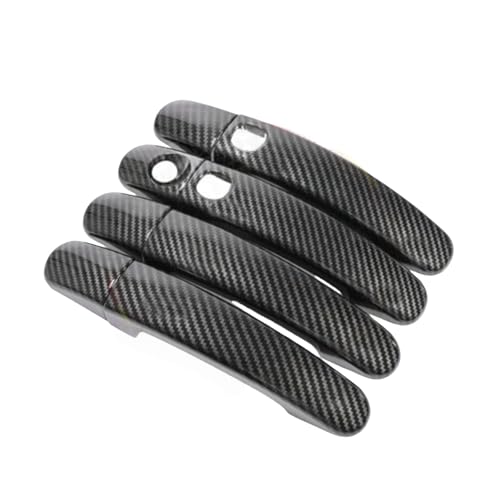 ZDDYUU Auto Türgriffabdeckungen Set für Ford Kuga 2013-2017, Außentür Griff Moulding Abdeckung Trim mit Türgriff Kratzfeste Außentürgriff Set, smart Handle-Carbon Fiber von ZDDYUU