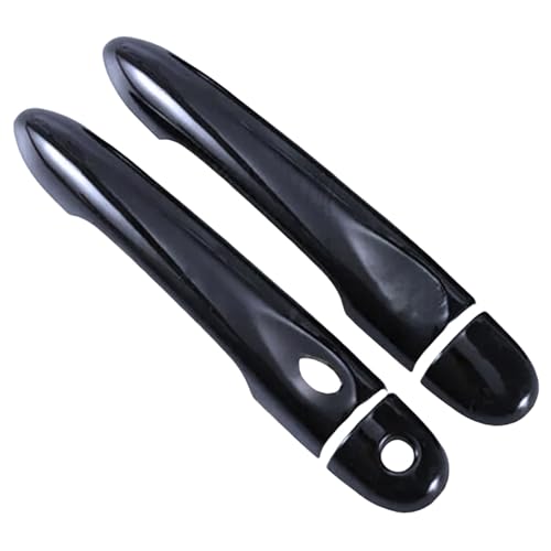 ZDDYUU Auto Türgriffabdeckungen Set für Renault Megane 3 2008-2016, Außentür Griff Moulding Abdeckung Trim mit Türgriff Kratzfeste Außentürgriff Set,Intelligent Single Hole-Bright Black von ZDDYUU