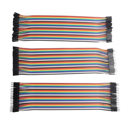 ZDE 120 Stück 20cm Jumper Wire Kabel Breadboard Flachbandkabel 40Pin Female-Female/Male-Female/Male-Male Steckbrücken Kabel Kompatibel mit Arduino und Raspberry Pi Breadboard ZDE 120 Stück 20cm Jumper Wire Kabel Breadboard Flachbandkabel 40Pin Female-Female/Male-Female/Male-Male Steckbrücken Kabel Kompatibel mit Arduino und Raspberry Pi Breadboard von ZDE