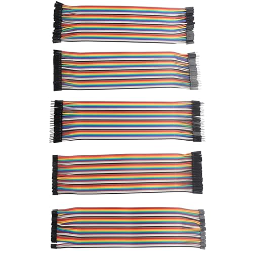 ZDE 200 Stück 20cm Jumper Wire Kabel Breadboard Flachbandkabel Female-Female, Male-Female, Male-Male, 2,0 mm bis 2,54 mm, 2,0 mm bis 2,0 mm Steckbrücken Kabel Kompatibel mit Arduino und Raspberry Pi von ZDE