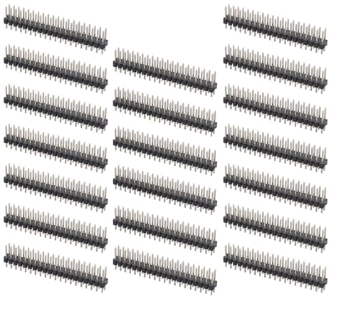 ZDE 20PCS 2x20 Pin 0.1 Inch Break-Away Dual Male Header Strip Double Row Straight Pin Headers Connector for Raspberry Pi Zero GPIO PCB Breadboard Arduino ZDE 20PCS 2x20 Pin 0.1 Inch Break-Away Dual Male Header Strip Double Row Straight Pin Headers Connector for Raspberry Pi Zero GPIO PCB Breadboard Arduino von ZDE