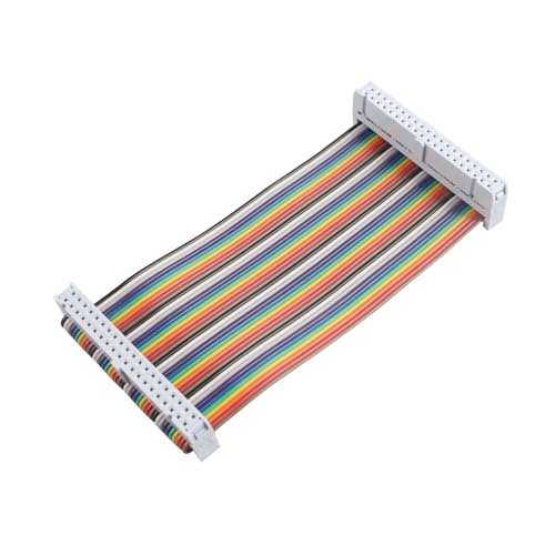 ZDE 40-poliges GPIO Regenbogen Flachbandkabel Computerzubehör 10cm Kompatibel mit Raspberry Pi 5 4B 3 2 Model B B+ (Weiblich zu Weiblich) von ZDE