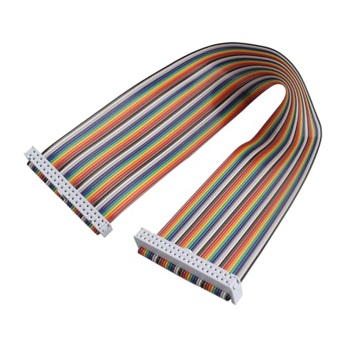 ZDE 40-poliges GPIO Regenbogen Flachbandkabel Computerzubehör 30cm Kompatibel mit Raspberry Pi 5 4B 3 2 Model B B+ (Weiblich zu Weiblich) von ZDE