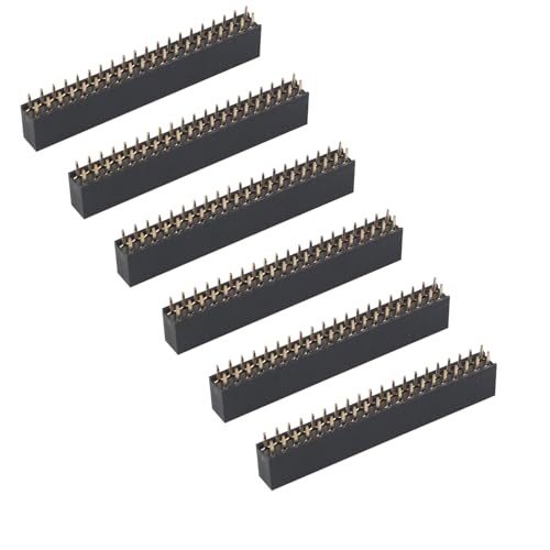 ZDE 6PCS 2x20 40 Pin Stacking Female Header 2.54mm Pitch Dual Row Short Pin Headers Connector for Raspberry Pi Arduino PCB Breadboard ZDE 6PCS 2x20 40 Pin Stacking Female Header 2.54mm Pitch Dual Row Short Pin Headers Connector for Raspberry Pi Arduino PCB Breadboard von ZDE
