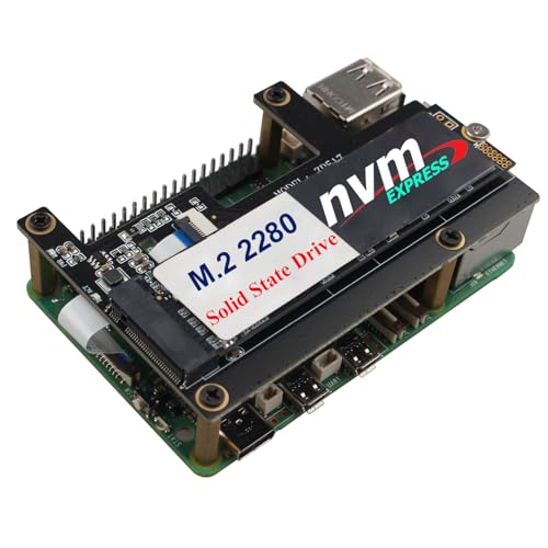 ZDE ZP517A PCIe to M.2 Key M NVMe SSD Shield HAT Hard Drive Adapter Board Pip PCIe Peripheral Board for Raspberry Pi 5 Compatible with M.2 SSD 2230 2242 2260 2280 ZDE ZP517A PCIe to M.2 Key M NVMe SSD Shield HAT Hard Drive Adapter Board Pip PCIe Peripheral Board for Raspberry Pi 5 Compatible with M.2 SSD 2230 2242 2260 2280 von ZDE