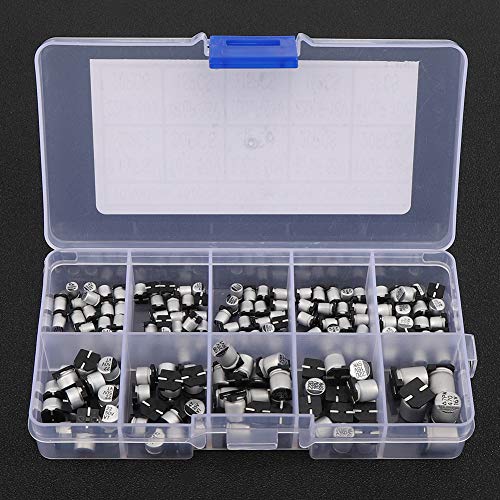 165pcs für SMD -Aluminium -Elektrolytkondensator Sortiment Kit 0,47UF 50V 470UF 16V von ZDETGU