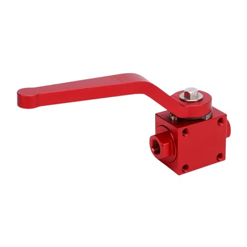 ZDETGU 1/8 -Zoll -NPT -Kraftstoffabsperrventil 1/8 Zoll NPT Bremsbremssperrsperrsperrabschaltabsprüche Aluminium Anodierte Finish für Hydraulikbremssysteme mit 8000 Psi Bewertetem Druck (Rot) von ZDETGU