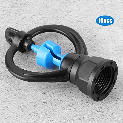 ZDETGU 10pcs Weibliche Gewinde G1/2 G3/4 Kunststoff Rotierter Sprinkler Rasenbewässerungssprühgerät Düse von ZDETGU