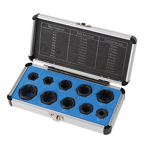 ZDETGU 11pcs Set 9-19 Mm Beschädigter Nussentferner-Studententzüsenverriegelungsbuchse ZDETGU 11pcs Set 9-19 Mm Beschädigter Nussentferner-Studententzüsenverriegelungsbuchse von ZDETGU