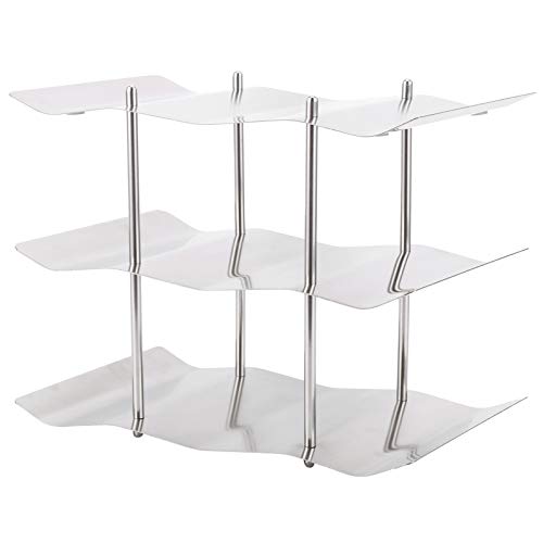 ZDETGU 3-stufige Edelstahl-Rack Freistehende Wellenhalter-Display-Regal für Küchendekoration von ZDETGU