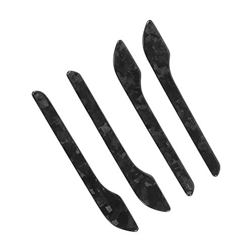 ZDETGU 4pcs Side Türgriff Dekor Außenabdeckungsverkleidung für Modell 3/Y 2018-2021 Matt Marmor Textur (Hochglänzende Carbonfaser aus Marmor, die aus dem) von ZDETGU