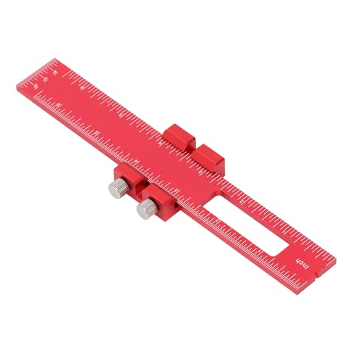 ZDETGU 6 -Zoll -Aluminiumlegierung Holzbearbeitung Herrscher mit Folienstopp für eine Präzise Markierung und Messung von ZDETGU