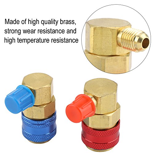 ZDETGU R134A Kältemittel Schnelle Koppler für CAR AC -Systeme - Messing SAE Schlauchadapter mit Sicheren Verriegelung von ZDETGU