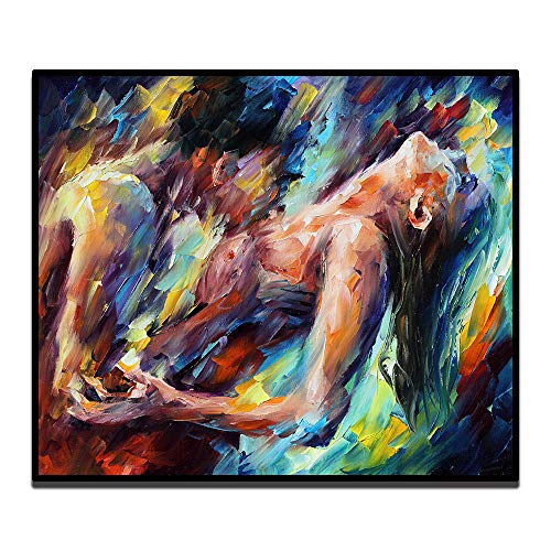 ZDFDC Abstrakte Leidenschaft Sexy Nackte Frau und Mann Körpermalerei auf Leinwand Poster und Drucke Wandbild für Schlafzimmer Wohnzimmer Dekor-55x70cmx1 ohne Rahmen von ZDFDC