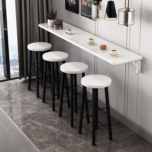 Einfach zu montierender Klappschreibtisch, Holz-Fallblatt-Studiertisch, einfacher schwebender Klapp-Laptop-Schreibtisch, Wandtisch für Badezimmer, Schlafzimmer, platzsparender Hängeschreibtisch mit st von ZDFTGKM