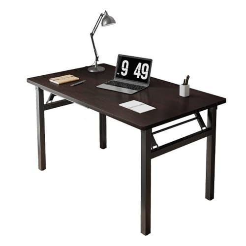 Klappbarer Computertisch, Schreibtisch ohne Montage für kleine Räume, tragbarer Arbeits- und Laptop-Schreibtisch, funktionale Home-Office-Schreibtische für das Home-Office im Freien (schwarz, 100 x 60 von ZDFTGKM