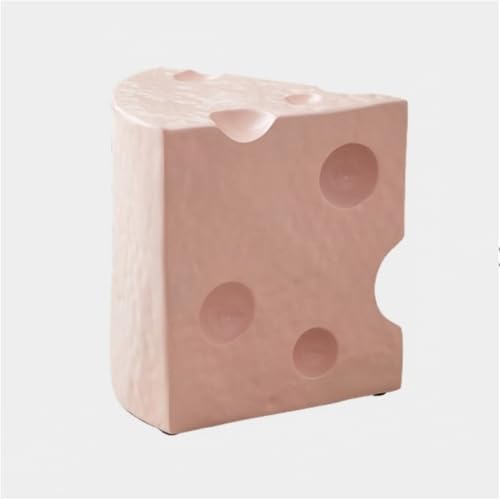 Kreativer Beistelltisch, multifunktionaler Harzhocker, Akzenttisch, geeignet für kleine Räume, Wohnzimmer, Schlafzimmer und Heimdekoration (Rosa) von ZDFTGKM
