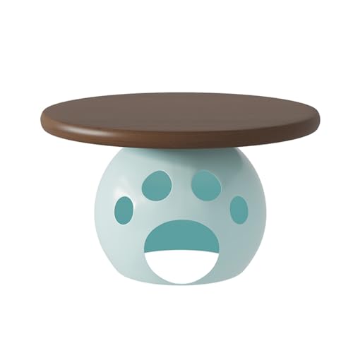 Moderner runder Couchtisch, einfacher Cocktailtisch, einzigartige kleine Tische für Wohnzimmer, Bauernhaus-Tisch mit Stauraum (Blau, 80 x 45 cm) von ZDFTGKM
