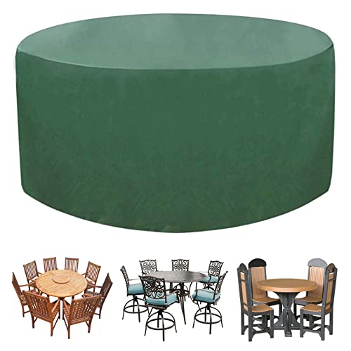 Strapazierfähige, wasserdichte Gartenmöbelabdeckungen, 380 x 75 cm, 420D-Oxford-Gewebe, rund, Terrassentischabdeckung, schneefest und staubdicht, Gartenschutz Strapazierfähige, wasserdichte Gartenmöbelabdeckungen, 380 x 75 cm, 420D-Oxford-Gewebe, rund, Terrassentischabdeckung, schneefest und staubdicht, Gartenschutz von ZDFTGKM