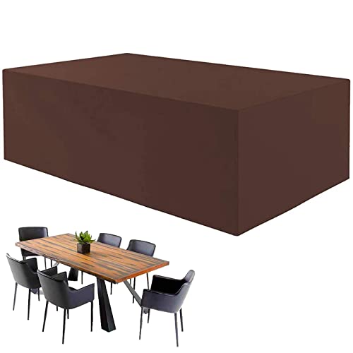 Wasserdichte quadratische Terrassentischabdeckung, 225 x 116 x 82 cm, strapazierfähiges Oxford-Gewebe, Gartenmöbelabdeckungen für rechteckigen Außenbereich, Anti-Regenschutz von ZDFTGKM
