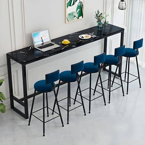 ZDFTGKM Bartisch mit Fußhocker ohne Hocker nur Stühle Balkonfenster lang schmaler Milchtee-Laden hoch schwarz 140 cm L x 30 cm B 105 cm H ZDFTGKM Bartisch mit Fußhocker ohne Hocker nur Stühle Balkonfenster lang schmaler Milchtee-Laden hoch schwarz 140 cm L x 30 cm B 105 cm H von ZDFTGKM