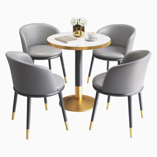 ZDFTGKM Büro, Empfangsraum, Clubtisch, Couchtisch, Küche, Essgruppe für 4 Personen, einfache runde Konferenzen, klein, platzsparend, Grau von ZDFTGKM