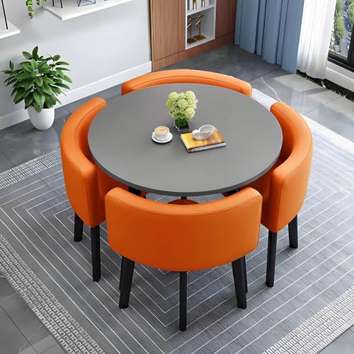 ZDFTGKM Büro-, Empfangsraum, Clubtisch, runder Konferenztisch, kleine Tische und Stühle, einfache Küche, Esstisch, Freizeitkombination (Orange + Grau) von ZDFTGKM