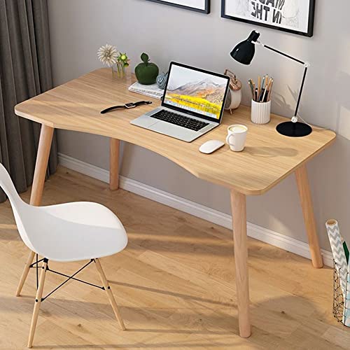 ZDFTGKM Büroschreibtisch aus Holz, modernes Schreiben mit 4 Beinen, Heimcomputer-Schreibtisch, einfaches Arbeitszimmer, Schlafzimmer, kleiner Student, Naturfarben, 120,7 x 59,7 cm (L x B x H), 73,7 cm von ZDFTGKM