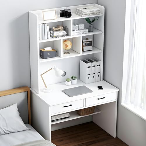 ZDFTGKM Credenza Schreibtisch mit Käfigen und Außenregale für die Organisation - ohne Stühle Computer Schreibtisch Student Lernen Schreibtisch kleine Wohnung Bücherregal weiß 70 cm L x 50 cm B 180 cm ZDFTGKM Credenza Schreibtisch mit Käfigen und Außenregale für die Organisation - ohne Stühle Computer Schreibtisch Student Lernen Schreibtisch kleine Wohnung Bücherregal weiß 70 cm L x 50 cm B 180 cm von ZDFTGKM