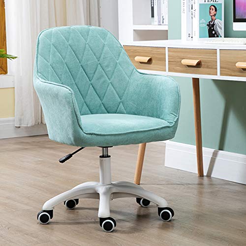 ZDFTGKM Drehstuhl, Bürostuhl, Computerstuhl, ergonomisch, mittlere Rückenlehne, Lendenwirbelstütze mit Rollen, höhenverstellbar für Zuhause von ZDFTGKM