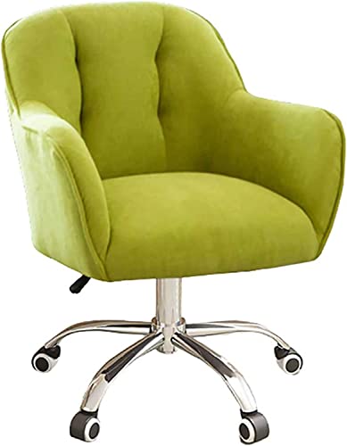 ZDFTGKM Ergonomischer Flanell-Bürostuhl, mittlere Rückenlehne, Schreibtischdrehstuhl mit verstellbarer Höhe, Lendenwirbelstütze, Computer (blau) von ZDFTGKM