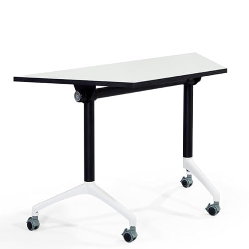 ZDFTGKM Faltbar Konferenztisch, Sektor Flip Top Mobile Training Office Empfangsraum Kaffee Multifunktionale Schreibtische mit Rädern von ZDFTGKM