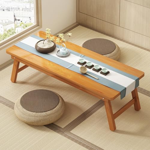 ZDFTGKM Faltbarer niedriger Tatami für Wohnzimmer, Schlafzimmer, Sitzen, modern, Holzfarbe, 26,4 x 13,4 x 24,9 cm von ZDFTGKM