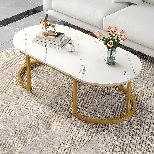 ZDFTGKM Glam Couchtisch Oval Form Einzelne Cocktail Sofa Seitenschrank Kleine Ecke Weiß Ohne Regale Enthalten 47" L x 20" B 18" H ZDFTGKM Glam Couchtisch Oval Form Einzelne Cocktail Sofa Seitenschrank Kleine Ecke Weiß Ohne Regale Enthalten 47" L x 20" B 18" H von ZDFTGKM