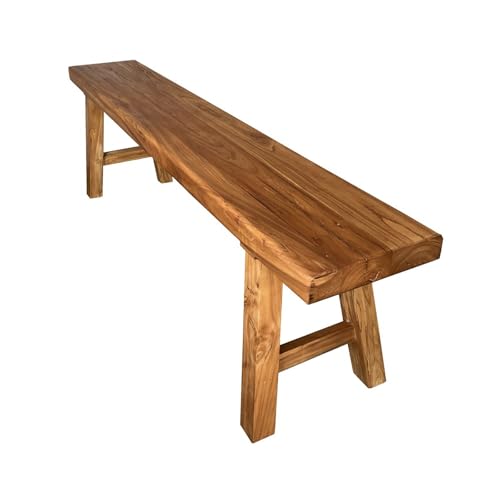 ZDFTGKM Holz-Küchenbank im Bauernhaus-Stil, für den Innenbereich, 140 x 26 x 45 cm von ZDFTGKM