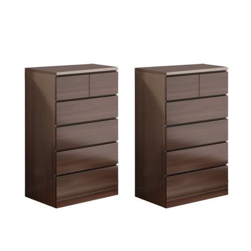 ZDFTGKM Holz Nachttisch mit Kommode Schlafzimmer Nachttisch Aufbewahrungsschrank Wohnzimmer Wand Dunkel Nussbaum 6 2 Stück Set 24 Zoll L x 16 Zoll B 43 Zoll H ZDFTGKM Holz Nachttisch mit Kommode Schlafzimmer Nachttisch Aufbewahrungsschrank Wohnzimmer Wand Dunkel Nussbaum 6 2 Stück Set 24 Zoll L x 16 Zoll B 43 Zoll H von ZDFTGKM