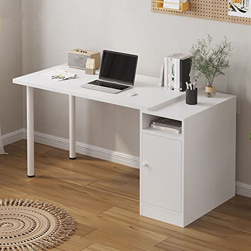 ZDFTGKM Holz Rechteck Schreibtisch Schlafzimmer Büro mit Metallbeinen Computertisch Spartisch Student Hausmiete weiß mit Schrank 100cm L x 60cm B 75cm H ZDFTGKM Holz Rechteck Schreibtisch Schlafzimmer Büro mit Metallbeinen Computertisch Spartisch Student Hausmiete weiß mit Schrank 100cm L x 60cm B 75cm H von ZDFTGKM