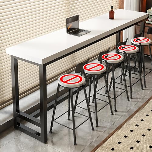ZDFTGKM Holz-Wand-Bartisch, Kücheninsel, modernes Set für enge Räume, Wohnzimmer, Innenbereich, Weiß, 160 x 40 x 105 cm ZDFTGKM Holz-Wand-Bartisch, Kücheninsel, modernes Set für enge Räume, Wohnzimmer, Innenbereich, Weiß, 160 x 40 x 105 cm von ZDFTGKM