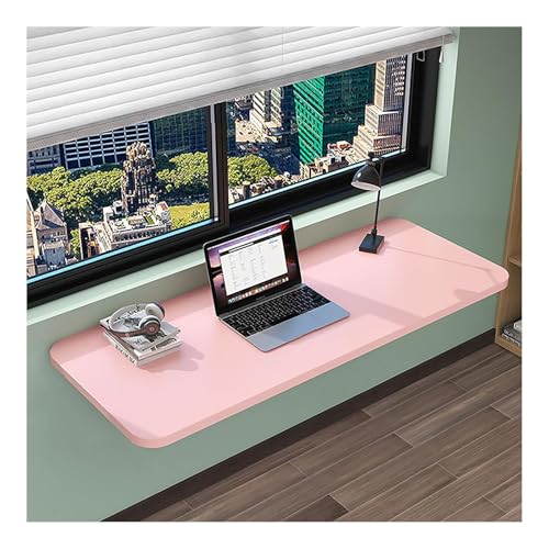 ZDFTGKM Klapptisch an der Wand, schwebender Schreibtisch für Arbeitszimmer, zusammenklappbar, klein, montiert, Esszimmer, Küche, hängender Bartisch (Rosa, 75 x 24 cm) von ZDFTGKM