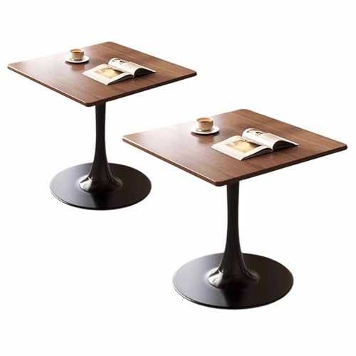 ZDFTGKM Kleiner quadratischer Esstisch, 2er-Set, platzsparende Küche, Abendessen für 2–4 Personen, industrielle Mitte des Jahrhunderts, Schreibtisch, Küche, Wohnung von ZDFTGKM