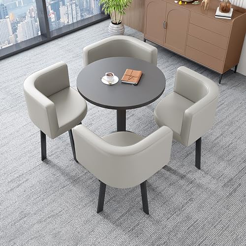 ZDFTGKM Konferenz Couchtisch Ess- und Stühle 4er Set Büro Empfang Verhandlungsstuhl Kombination Set Geeignet für Lounge Wohnzimmer (Col ZDFTGKM Konferenz Couchtisch Ess- und Stühle 4er Set Büro Empfang Verhandlungsstuhl Kombination Set Geeignet für Lounge Wohnzimmer (Col von ZDFTGKM